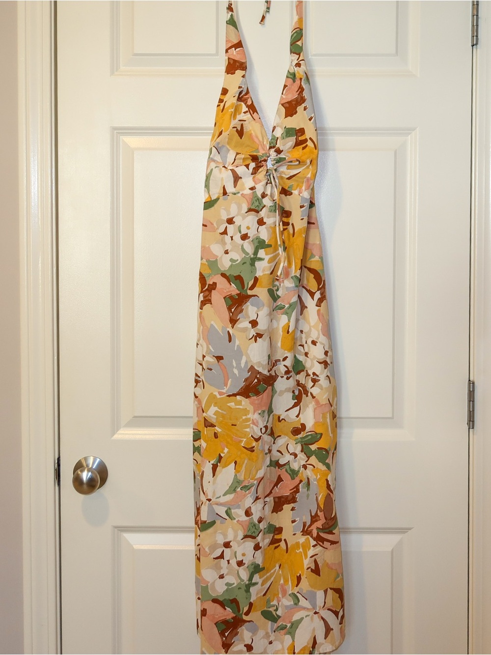 Abercrombie & Fitch Floral Halter Midi Dress